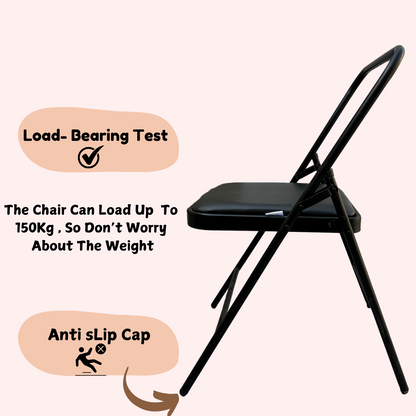 Iyengar Yoga Chair with Leather Cushion Seat