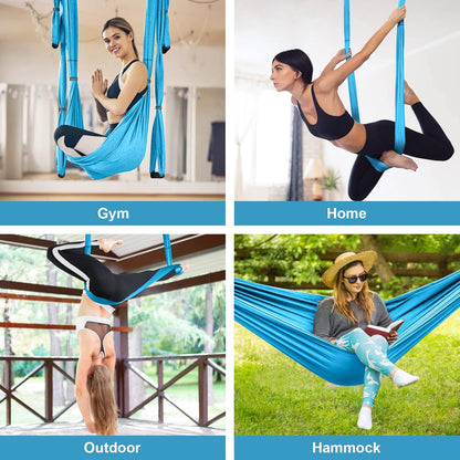 Yoga Trapeze – Yoga Swing/Sling/Inversion Tool | Lycra Fabric |