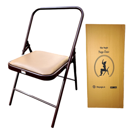 Iyengar Yoga Chair with Leather Cushion Seat