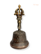 Tibetan Buddhist Meditation Om Bell and Dorje Set Handmade Vajra Dorje | Size - 9 inch |