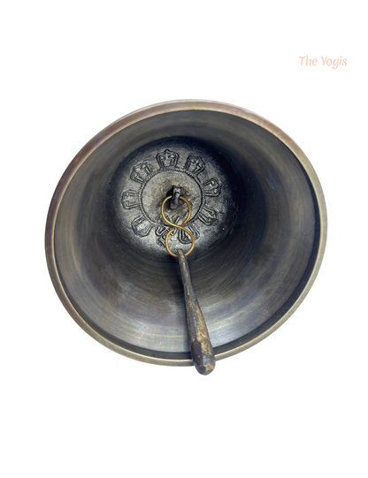 Tibetan Buddhist Meditation  Om Bell and Dorje Set Handmade Vajra Dorje  | Size - 7.9 inch |