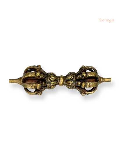 Tibetan Buddhist Meditation  Om Bell and Dorje Set Handmade Vajra Dorje  | Size - 7.9 inch |