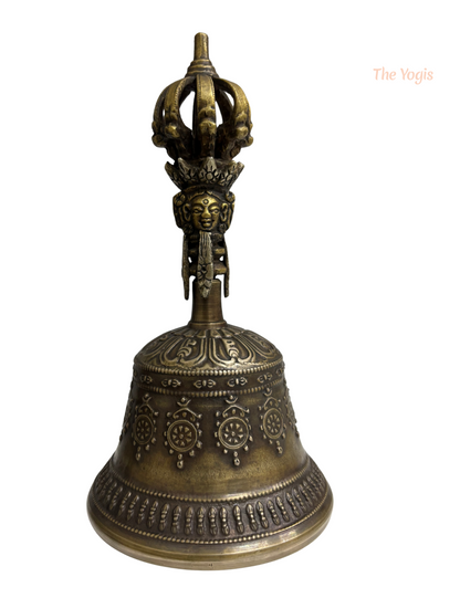 Tibetan Buddhist Meditation Om Bell and Dorje Set Handmade Vajra Dorje | Size - 7 inch |