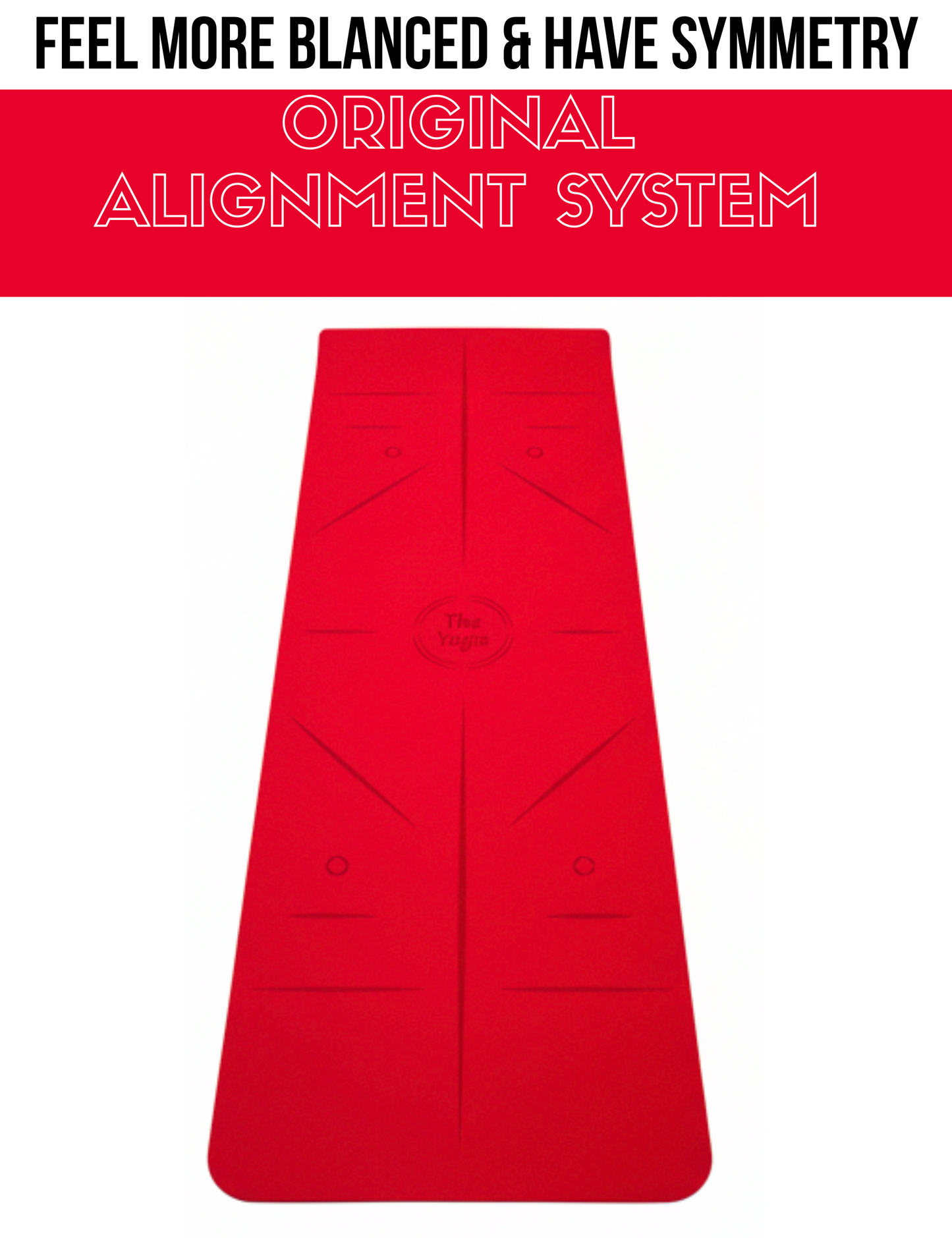TPE Yoga Mat 6mm With Alignment | Red+Grey Color |