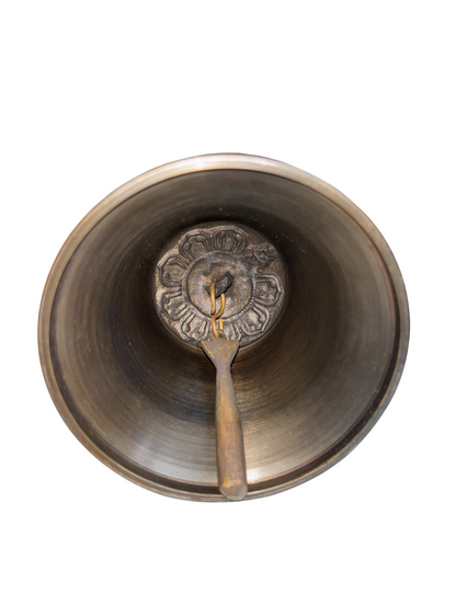 Tibetan Buddhist Meditation Om Bell and Dorje Set Handmade Vajra Dorje | Size - 7 inch |