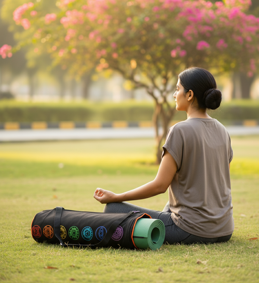 7 Chakra Embroidery Cotton Carry Bag for Yoga Mat