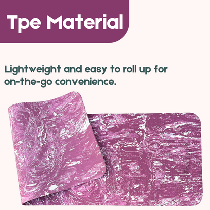 Yoga Mat  | Color-Marble Purple  | 6mm
