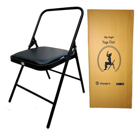 Iyengar Yoga Chair with Leather Cushion Seat