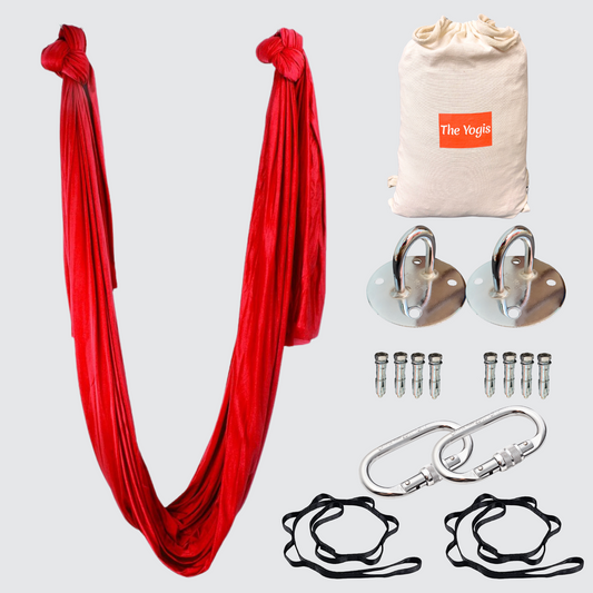 Aerial Yoga Hammock Full Kit |Silk Fabric |