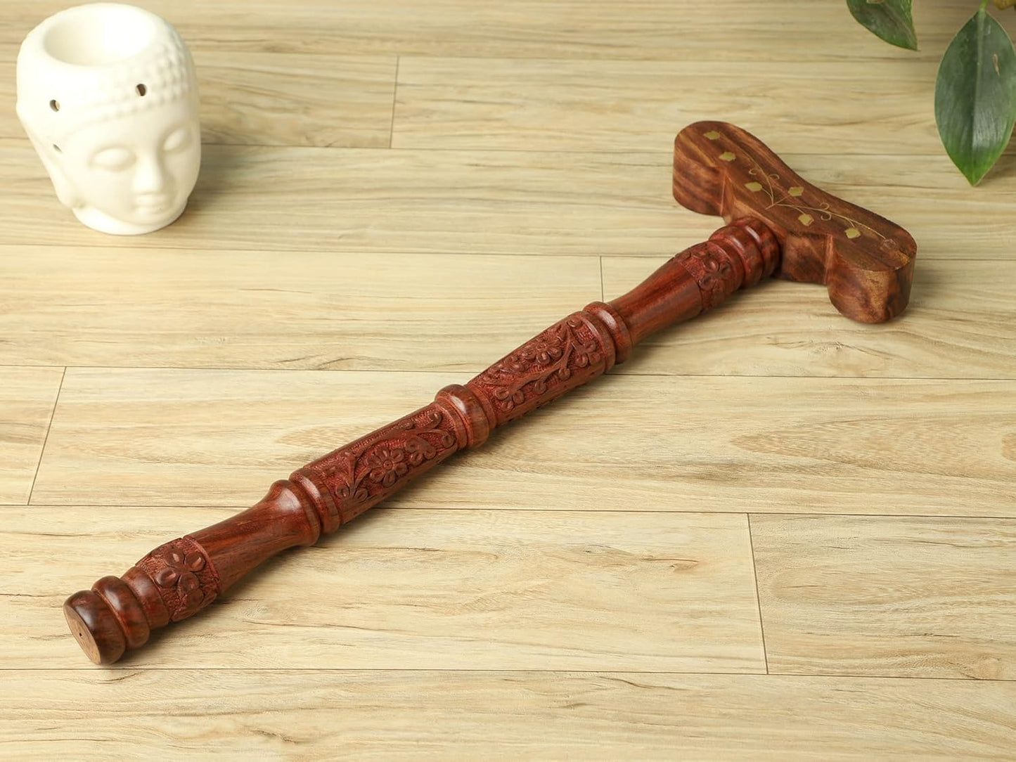 Wooden Yoga  Parnayam  Mala jaap Danda | Made of Sheesham Wood|
