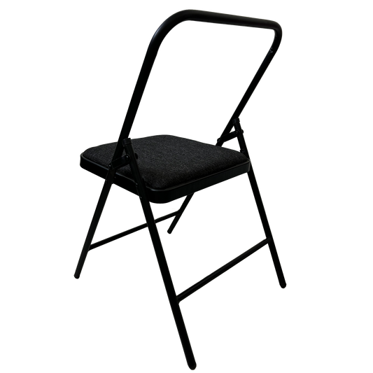 Iyengar Yoga Chair with Jute Cushion Seat | Black |