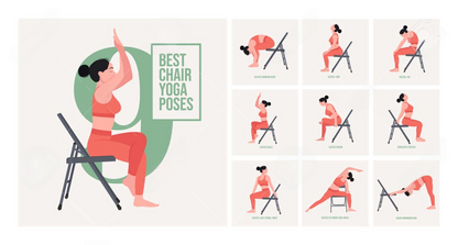 Iyengar Yoga Chair Plain | Black | Double Pipe