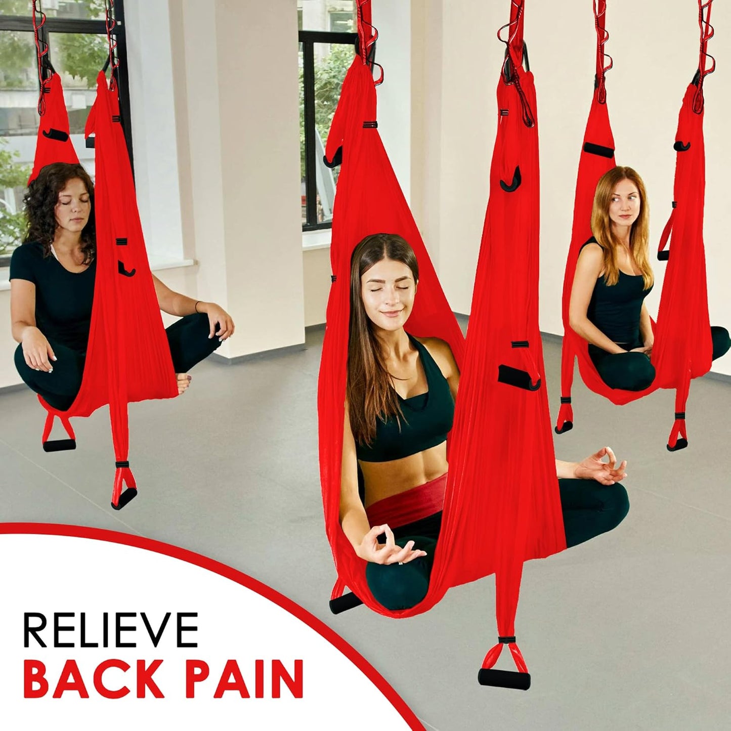 Yoga Trapeze – Yoga Swing/Sling/Inversion Tool | Lycra Fabric |
