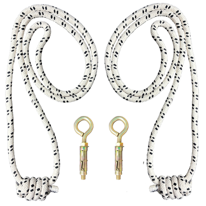 Iyengar Yoga Anti-Gravity Wall Rope | Size- Long  | Pc- 2 With 2 Wall Hook Fasteners