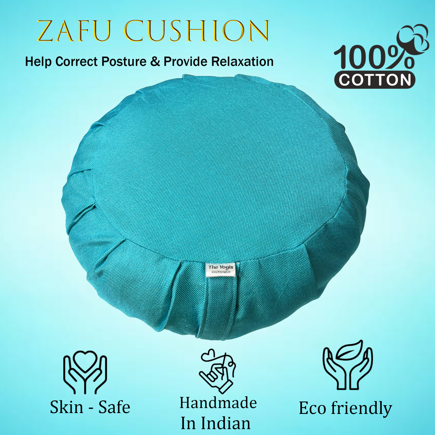 Zafu Cushion for Yoga Posture & Meditation