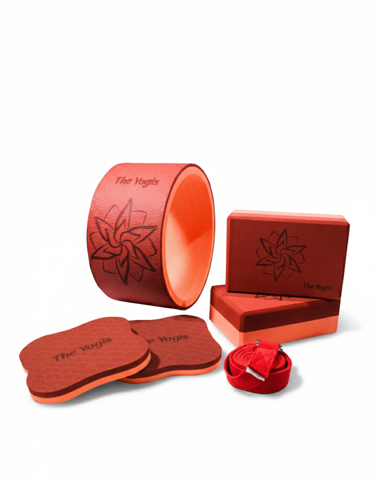 Premium Yoga Wheel Combo Kit | wine peach