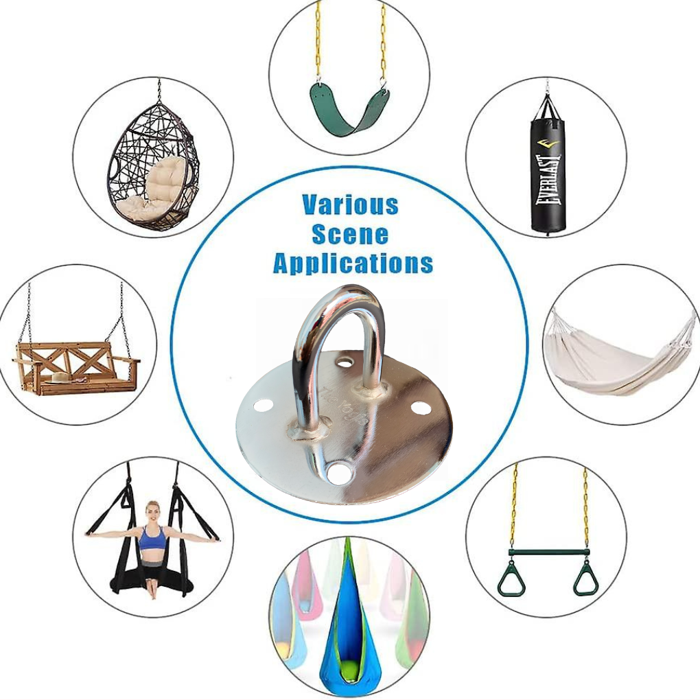 Wall and Ceiling Mount Bracket for Aerial Yoga & Iyengar Yoga Wall Ropes | Pc - 2