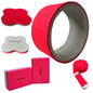 Premium Yoga Wheel Combo Kit | Red & Grey |