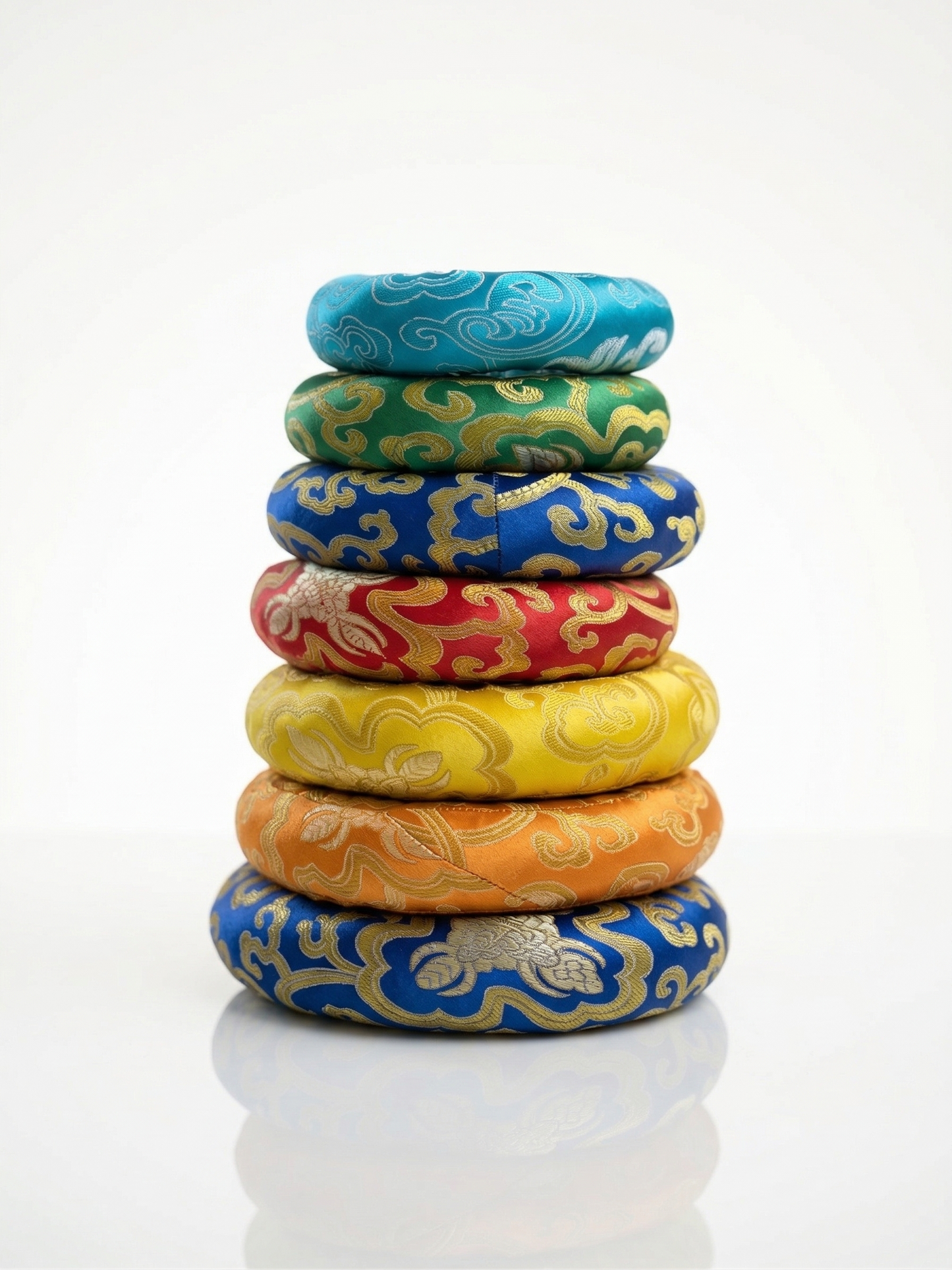 Singing Bowl Silk Ring Cushion