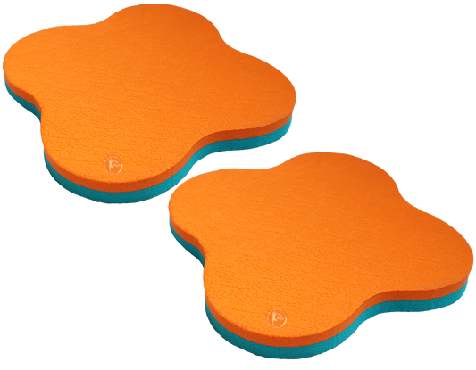 Knee & Elbow Cushion Pad - Aqua Orange | Set of 2 |
