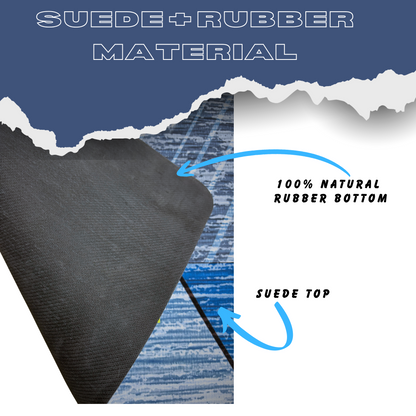 Suede Natural Rubber Yoga Mat And Carry Strap 4mm