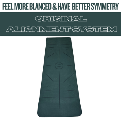 Tpe Yoga Mat With Alignment | Color- Bottle Green| 6mm